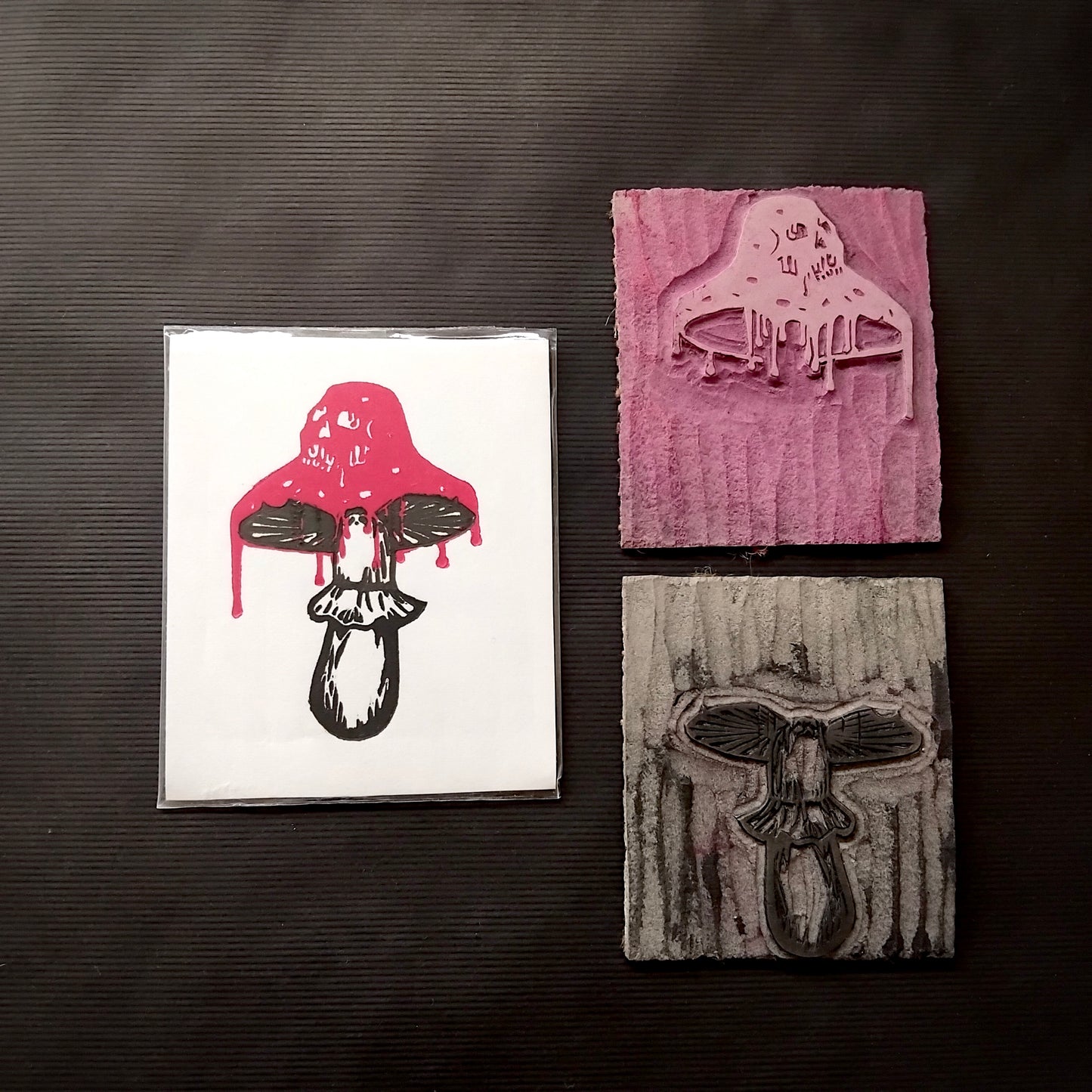 Mini Handprinted Lino Prints