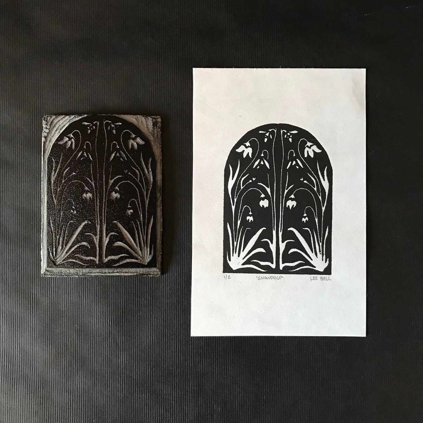 Original Handprinted ‘Birth Flowers’ Lino Prints
