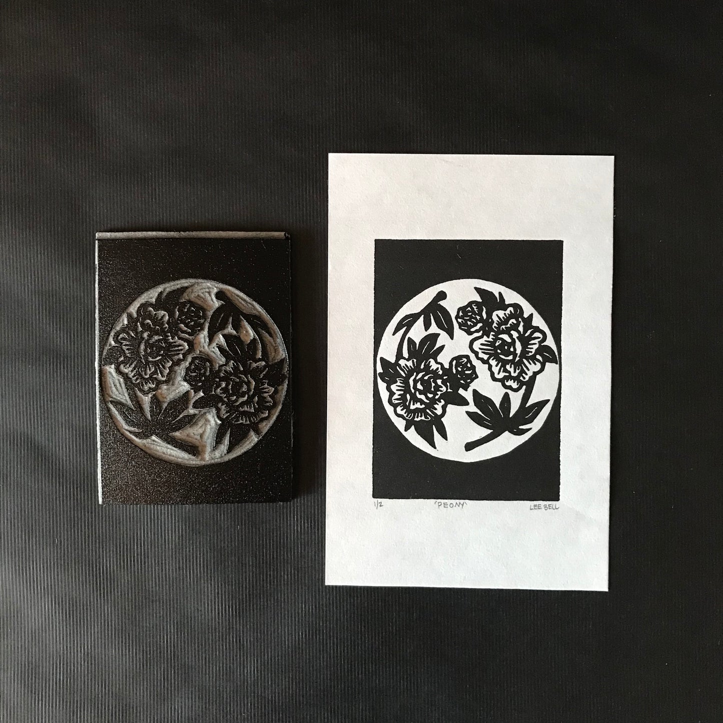 Original Handprinted ‘Birth Flowers’ Lino Prints