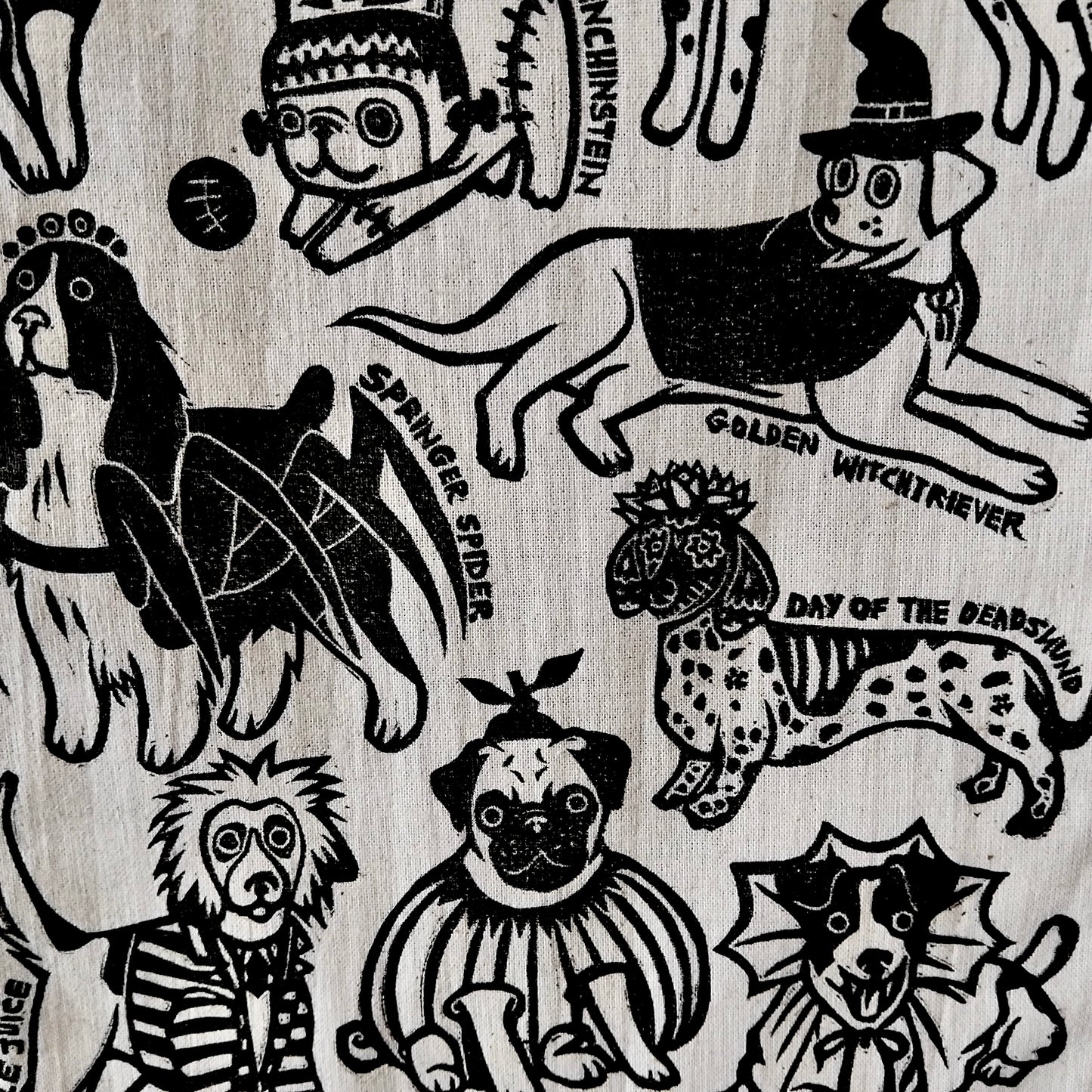 Halloween Doggy Dress Up - Fabric Wall Hanging