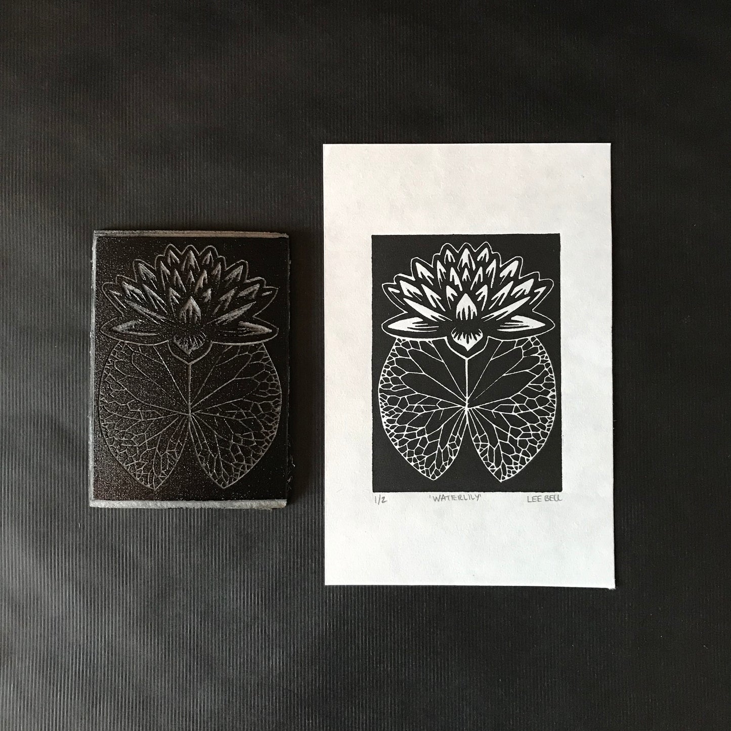 Original Handprinted ‘Birth Flowers’ Lino Prints