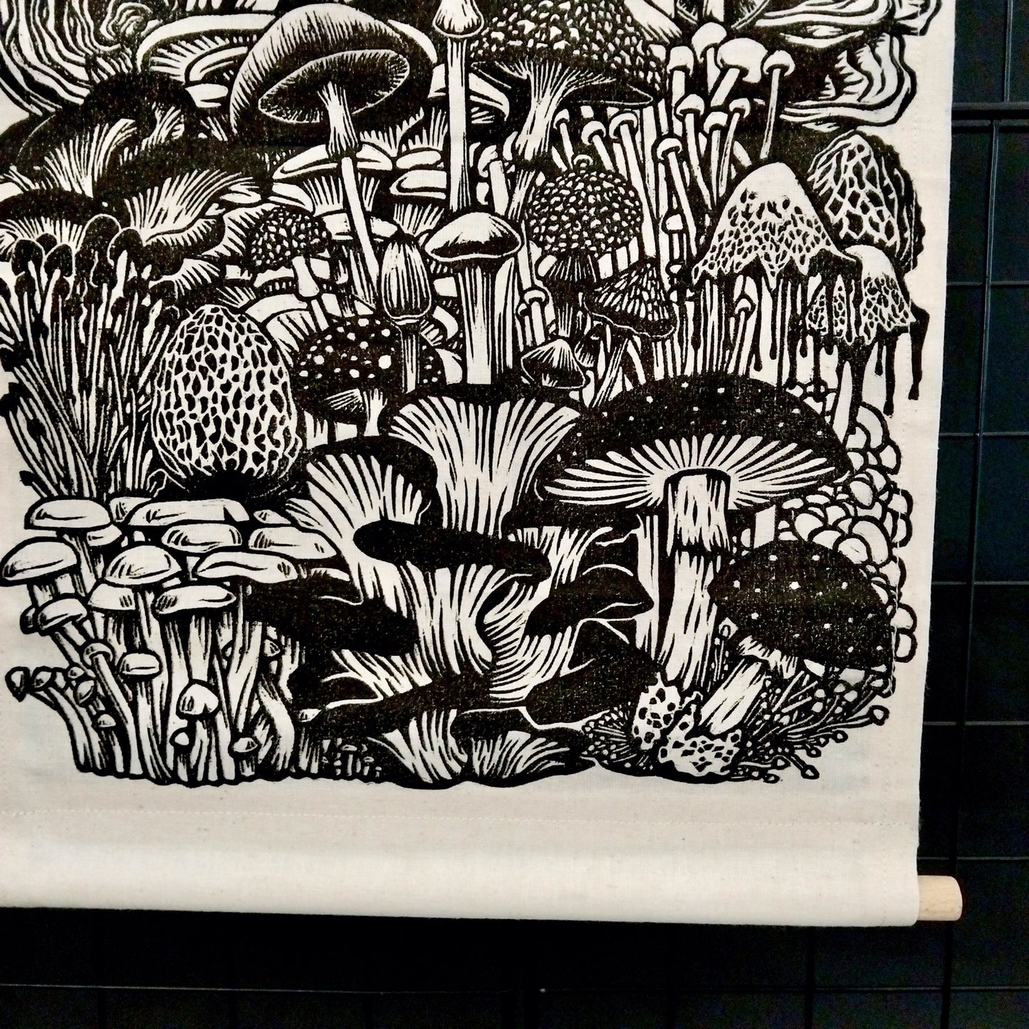 Mushroom Botanical Fabric Wall Hanging Banner