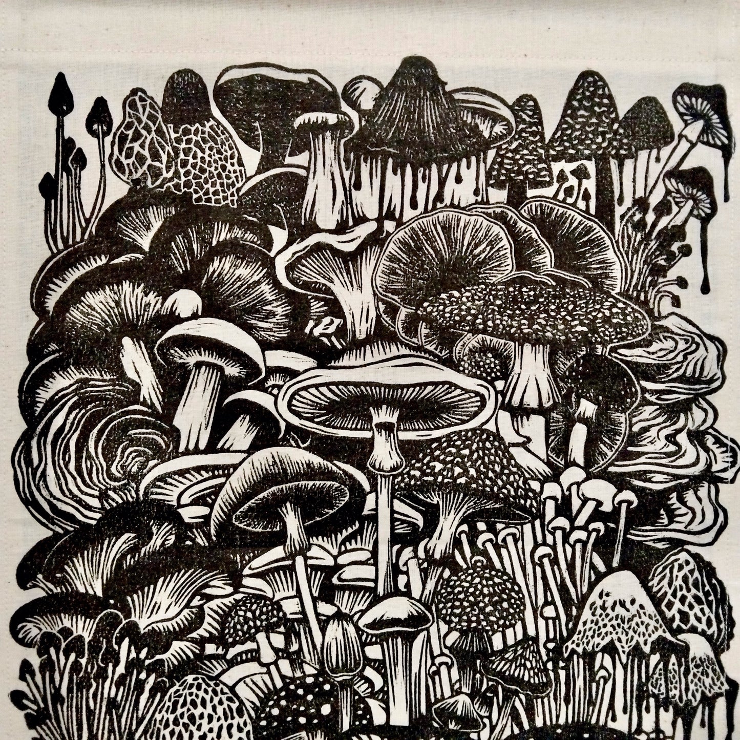 Mushroom Botanical Fabric Wall Hanging Banner