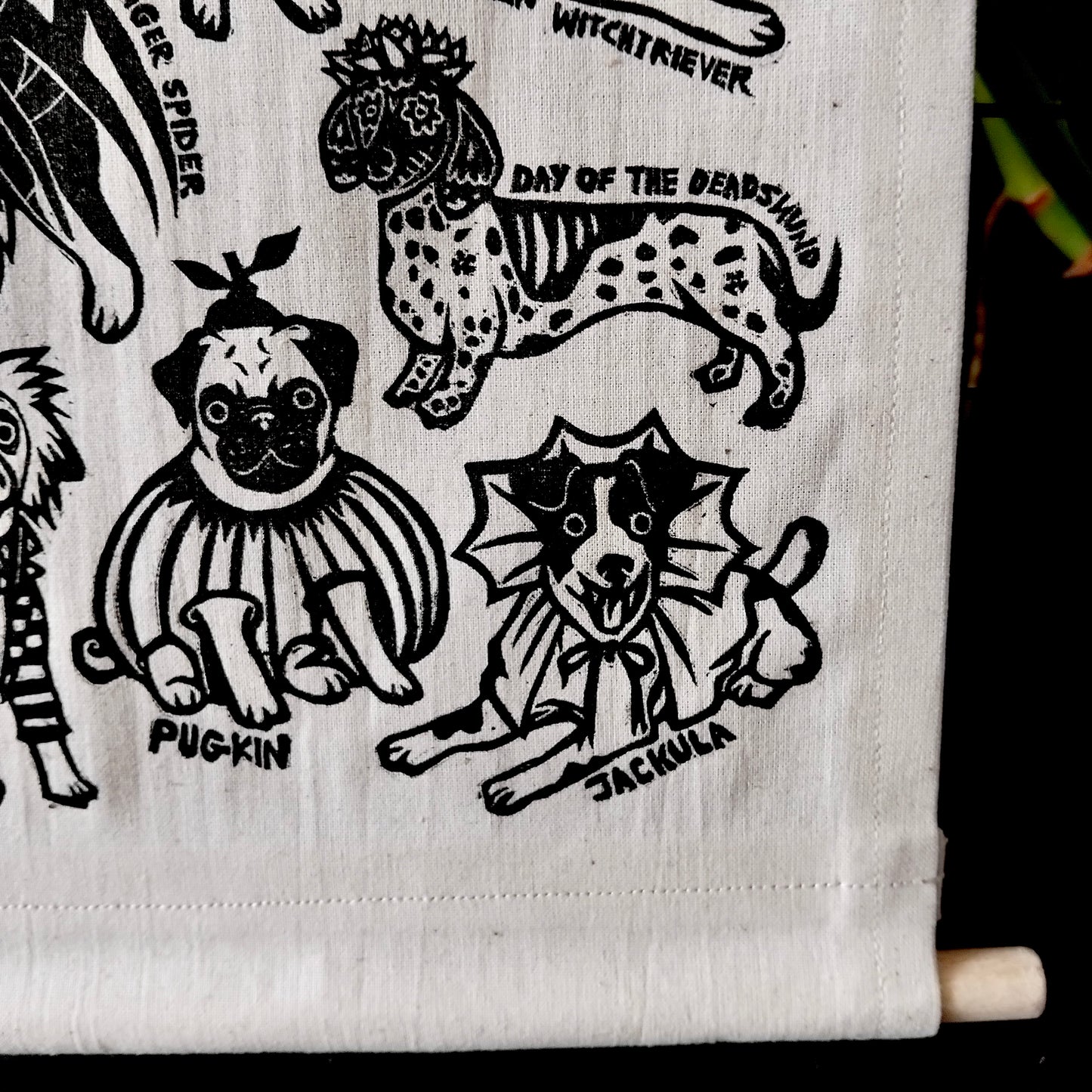 Halloween Doggy Dress Up - Fabric Wall Hanging