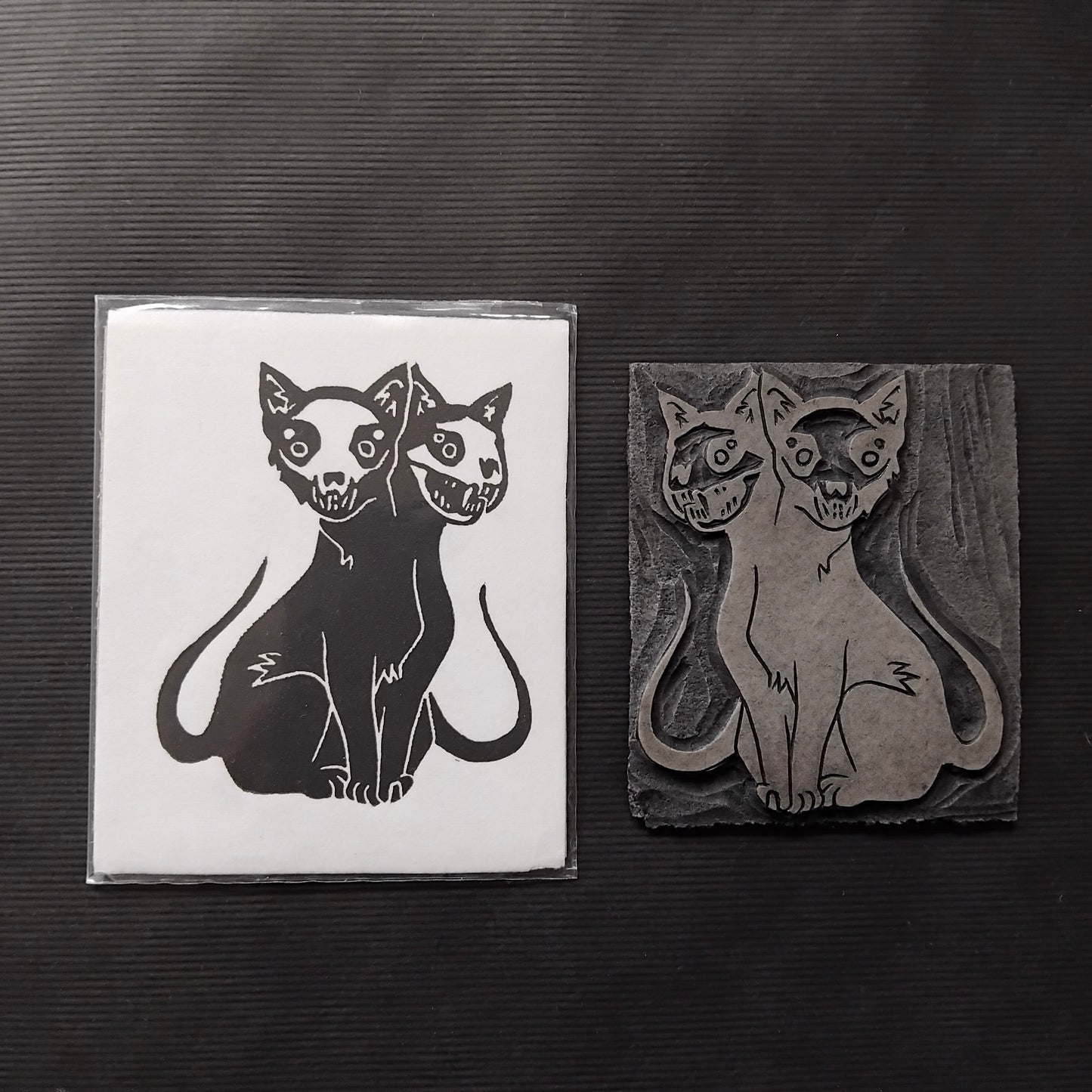 Mini Handprinted Lino Prints