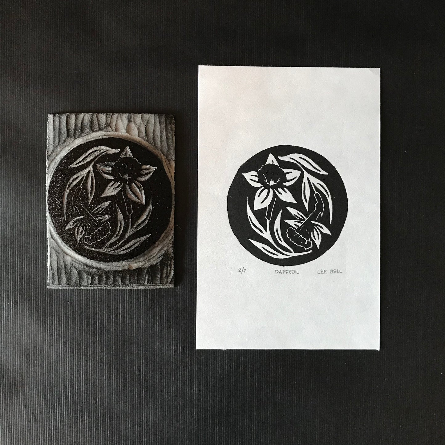 Original Handprinted ‘Birth Flowers’ Lino Prints