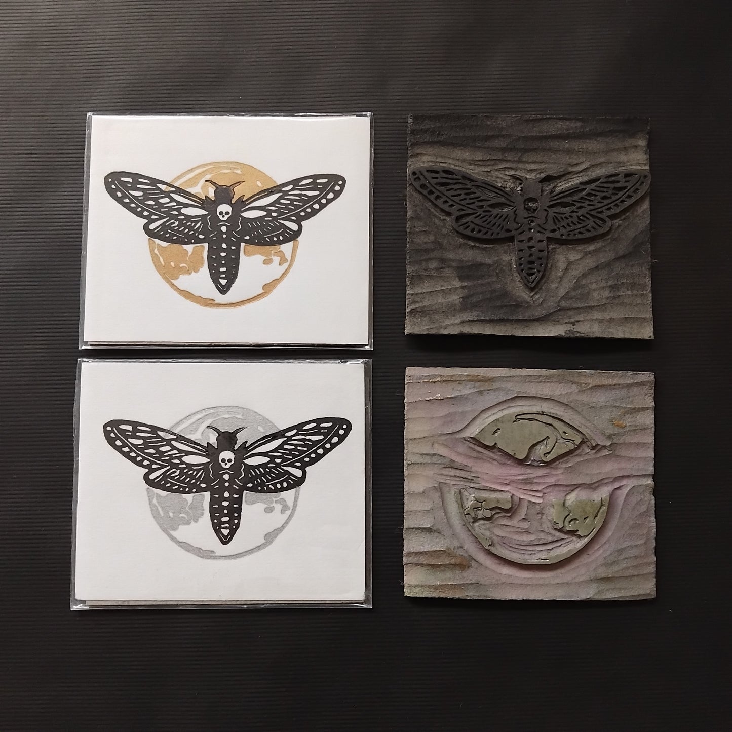 Mini Handprinted Lino Prints