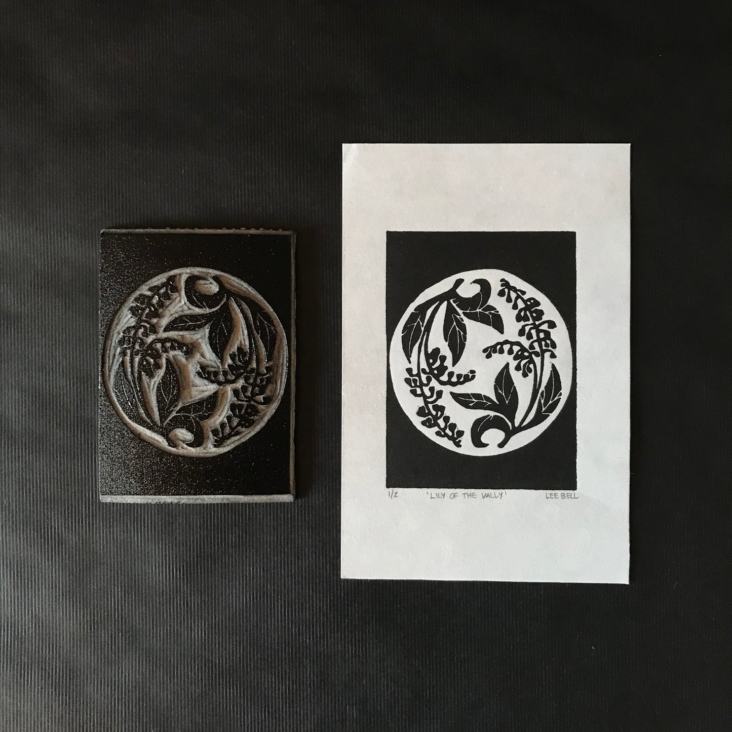 Original Handprinted ‘Birth Flowers’ Lino Prints