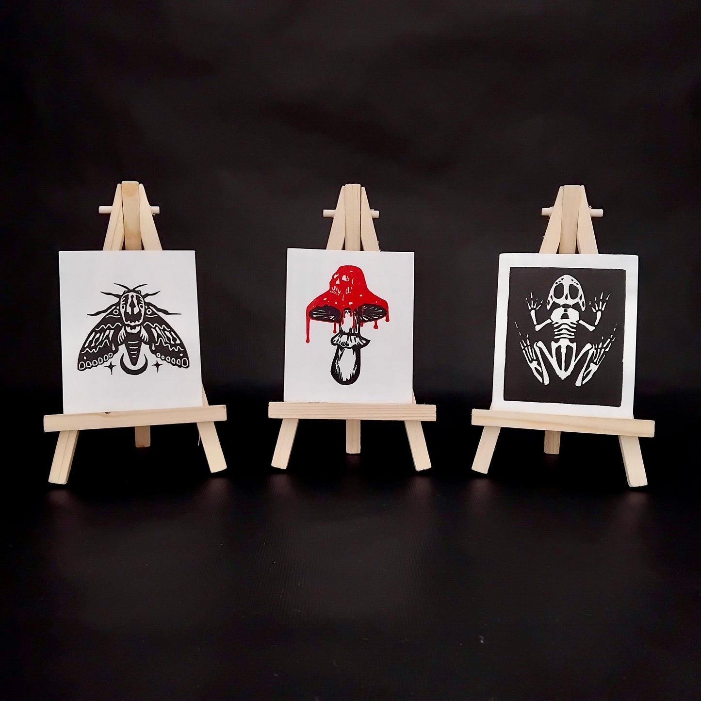 Mini Handprinted Lino Prints