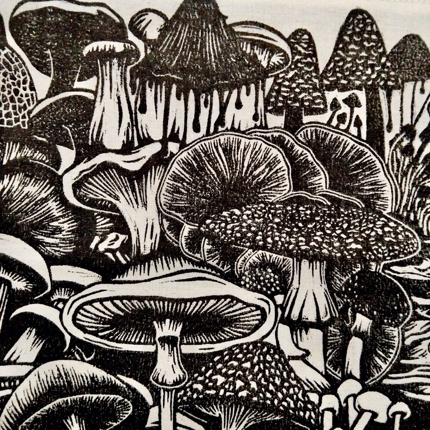 Mushroom Botanical Fabric Wall Hanging Banner