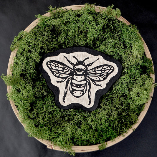 Handcrafted Woodcut Wall Hanging Collection - Bee