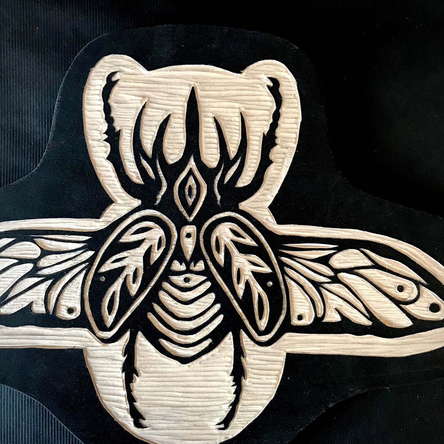 Handcrafted Woodcut Wall Hanging Collection - Stag Beetle