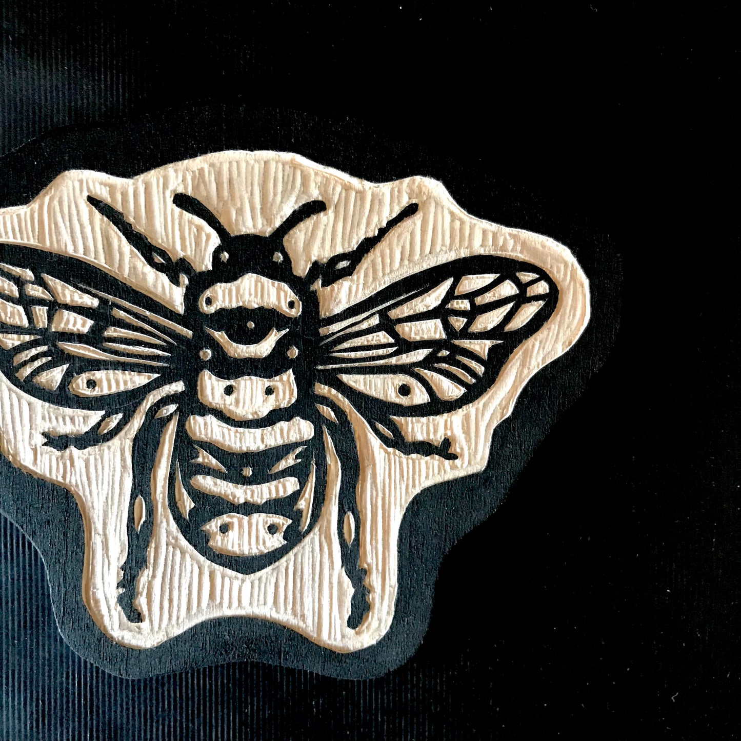 Handcrafted Woodcut Wall Hanging Collection - Bee