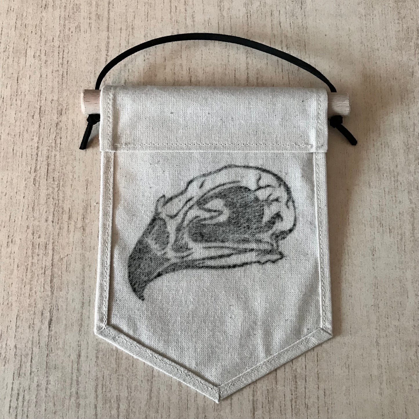 Fabric Wall Hanging Banner - Bird Skull