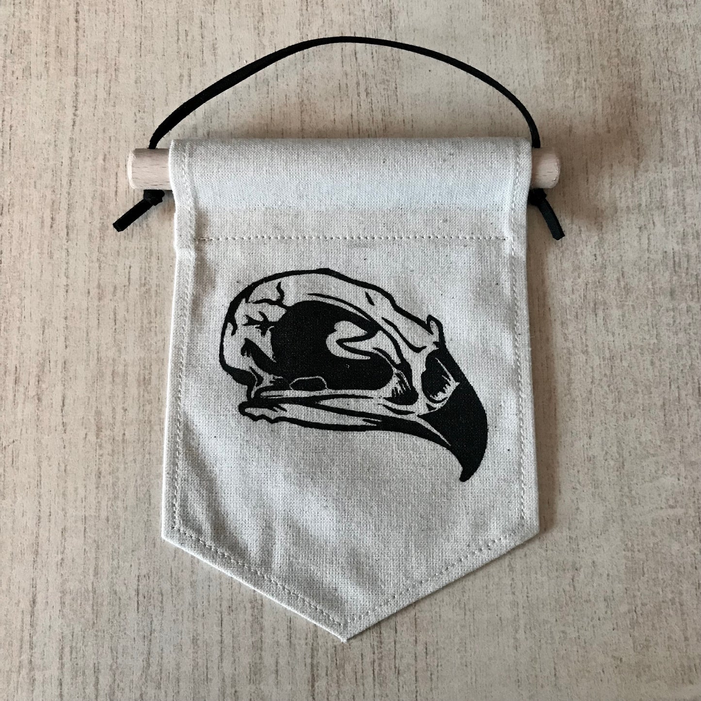 Fabric Wall Hanging Banner - Bird Skull