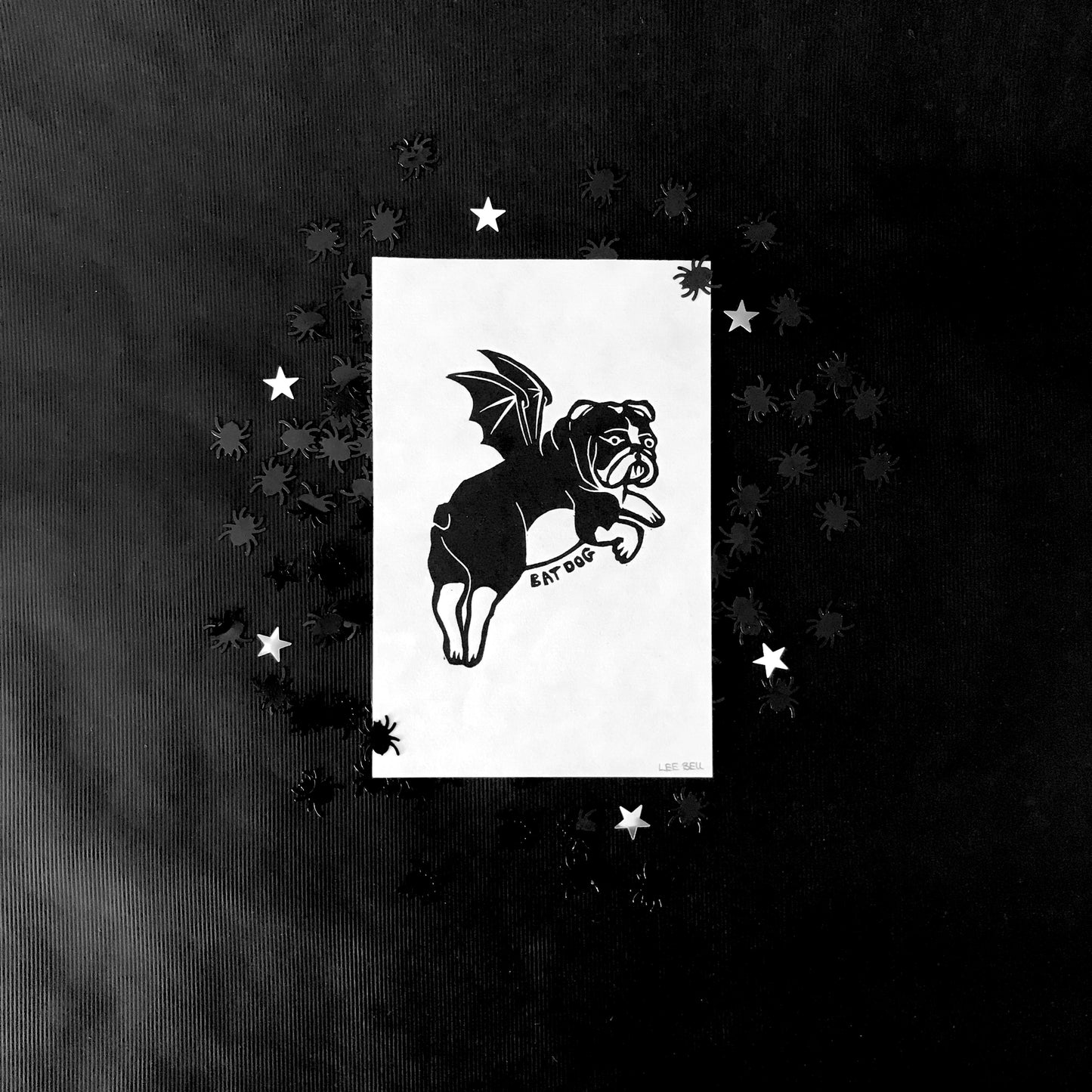 Original Handprinted ‘Doggy Dress Up’ Lino Prints