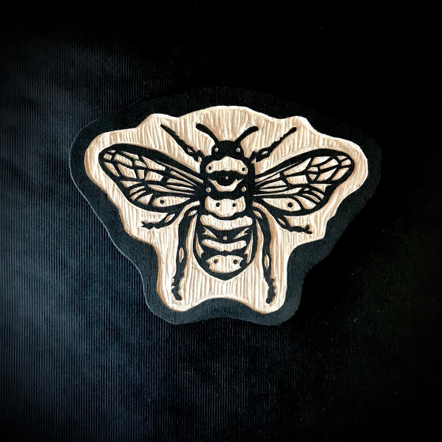 Handcrafted Woodcut Wall Hanging Collection - Bee