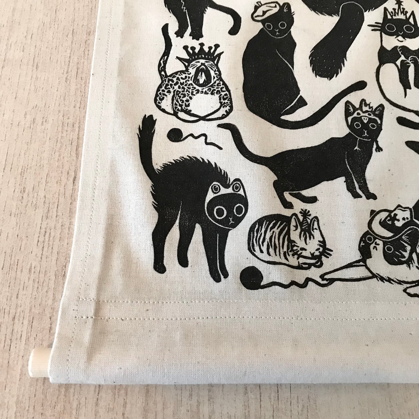 Fabric Wall Hanging Banner - Cats In Hats