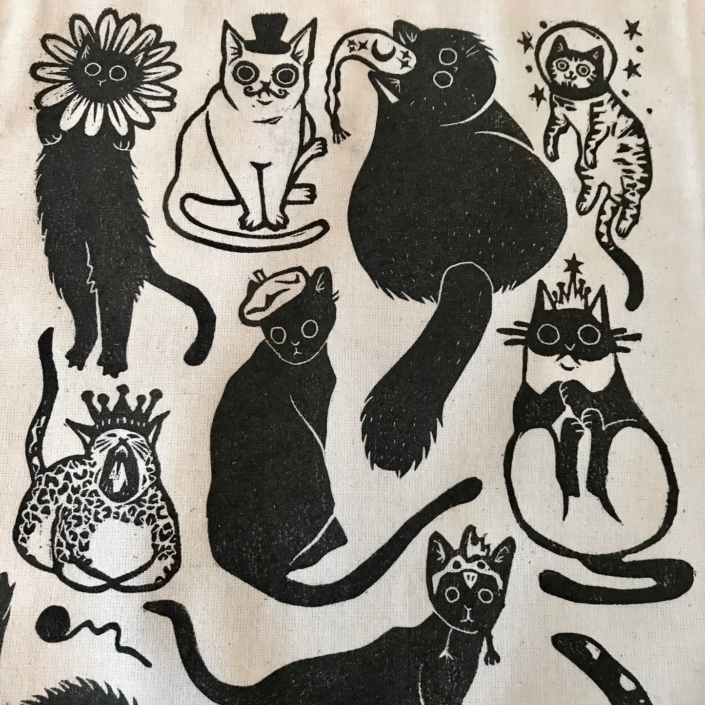 Fabric Wall Hanging Banner - Cats In Hats